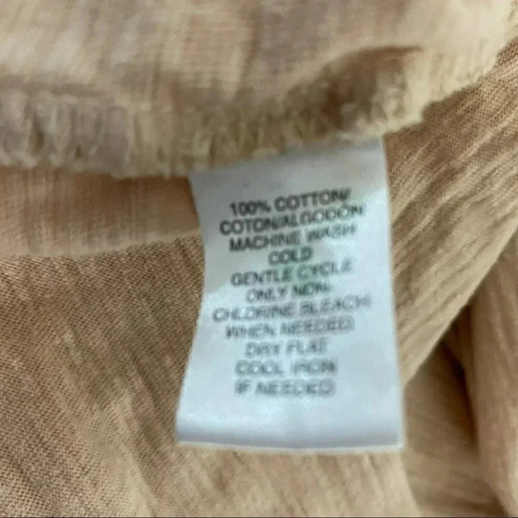 Ann Taylor Loft XXL tan‎ glitter long sleeve shirt - Picture 4 of 5